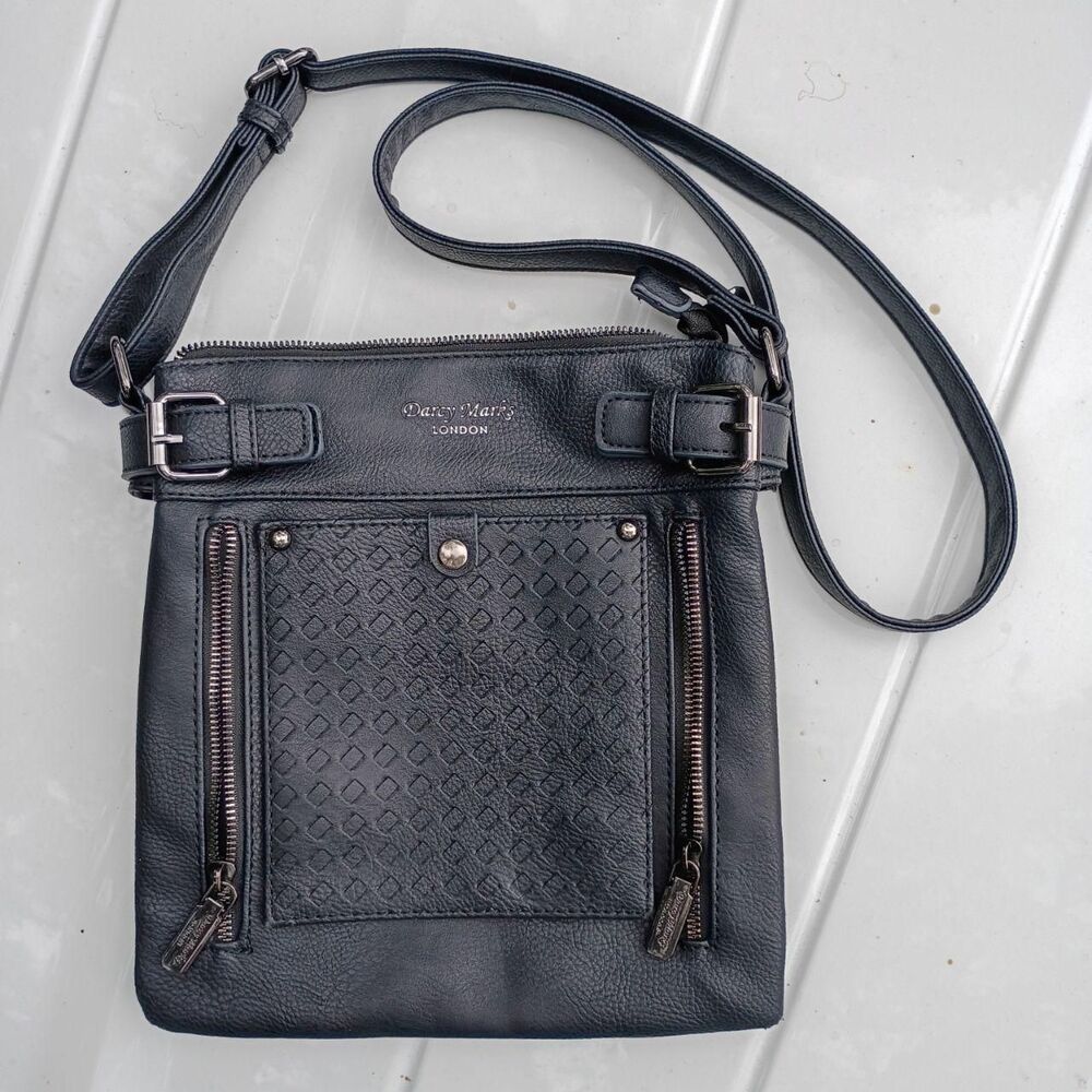 Darcy Marks London Black Leather Crossbody Black Leather Bag